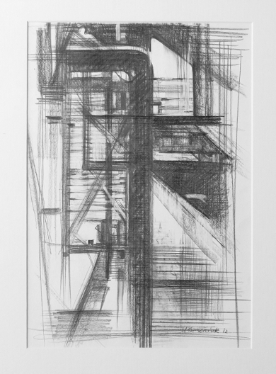 Pipe Forms, Pencil by Ulyana Gumeniuk